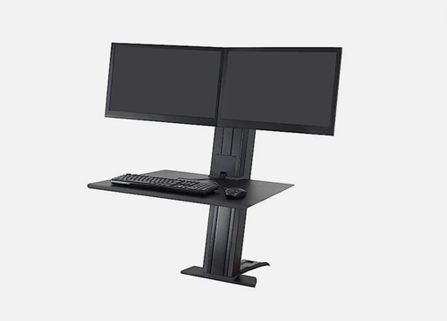 Ergotron 33-407-085 WORKFIT-SR, Dual Monitor, Sitz Steh Workstation, schwarz - Bild 2 von 5