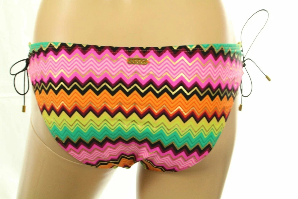 Coogi Women's Bikini Bottom Multi Color Chevron Gold Metallic Size S - Image 2 of 4
