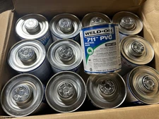Box of 12 - Weld-On Pipe Cement, 32 fl oz, Gray 13974