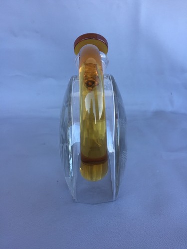 Vintage Interesting Glass Decanter Bottle with Brown Handle & Stopper - Picture 3 of 5