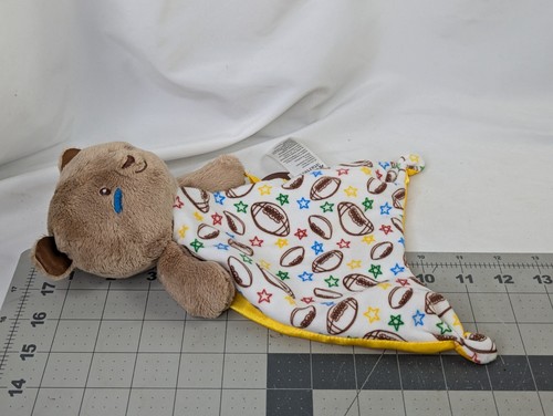 Baby Starters Football Bear Lovey Security Blanket Teether Stuffed Animal Toy - Picture 5 of 5