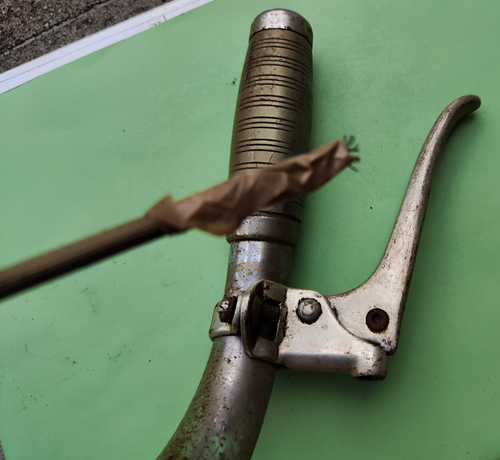 VECCHIO MANUBRIO SPORTIVO ACCIAIO STELO RIMOVIBILE COPPI MARCATO MANUBRIO BICI VINTAGE - Foto 17 di 24