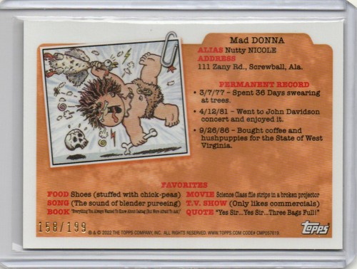 2022 Topps Garbage Pail Kids Refractors Series 5, U Pick, Free Shipping, Disc 2+ - Picture 127 of 235