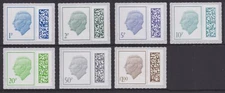 GB King Charles III Definitive low value M23L set 7 MNH 2023