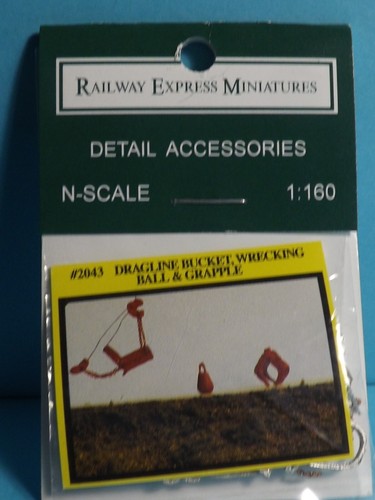 Spur N Schleppleine, Schaufel, Abrisskugel, Greifer #2043 Eisenbahn Exp Minaturen - Bild 1 von 3