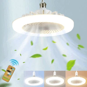 E27 Socket Light With Remote, Ceiling Fan Adjustable Smart LED Fan 3 Windshields