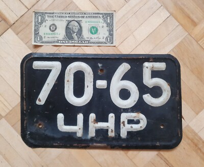 Old USSR Ukraine Car License Plate Number Tin Sign Plaque Soviet