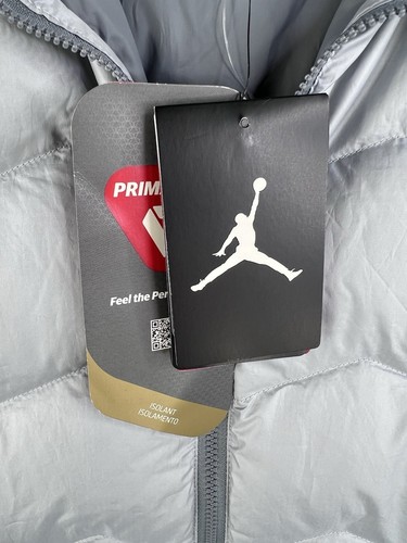 Men's Medium Jordan 550 Fill Down Vest Gray Full Zip 682805 012 Zip Pockets - Picture 5 of 16