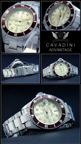 ADVANTAGE CAVADINI TAUCHER QUARZ  UHR 30 BAR  MASSIVE STAHL NEUE SERIE NEU  - 第 1/1 張圖片