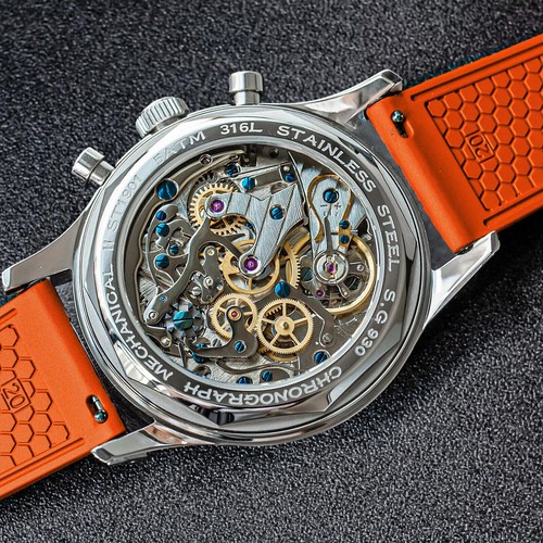 Reloj Pulsera Sugess Piloto Movimiento Cuello Cisne Cronógrafo Impermeable Reloj Nuevo - Imagen 4 de 6