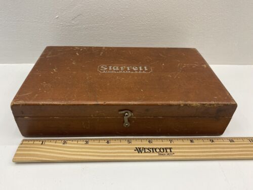 Vintage 1960’s Starrett 657 Last Word Universal Indicator 711 Wood Case - Picture 2 of 12