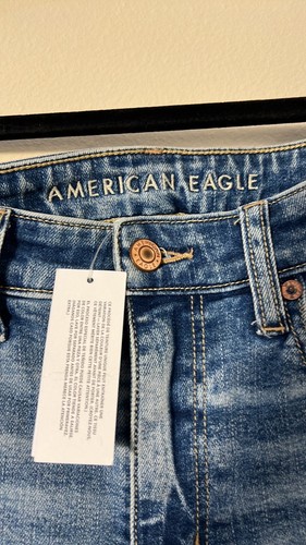 NWT! American Eagle Outfitters Stretch High-Waisted Denim Shortie Short Size 6 - Picture 3 of 10
