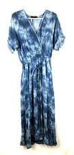 Karen Kane Women’s Blue Cuffed Sleeve Dress, Size Large