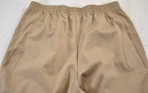 girl's Classroom pants size 20H beige elastic waist pockets pullon polyester - Picture 6 of 7