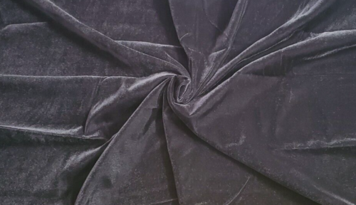 3' Triple Plush Velvet Fabric BLACK 45" wide Acetate/Nylon CRAFTS COSTUMES DECOR - Picture 3 of 5