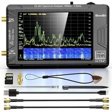 SeeSii TinySA Ultra+ ZS407 7.3GHz Spectrum Analyzer 4 Inch V0.5.4 100kHz-7.3GHz