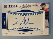 2020 Absolute Logan Allen /50 Auto Rookie Baseball Material Light Blue Rockies🔥