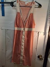 Target Go International Collection Stripped 9 Red & Cream Razor Back Dress