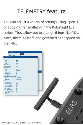 Flywing Rotorflight HELI 405 RF helicopter 3D Flight Controller FBL Gyro System - Picture 16 of 23