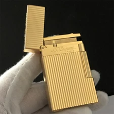 For Memorial S.T Dupont Lighter PING Sound Gas Refillable Brushed&Adapter LL-D3