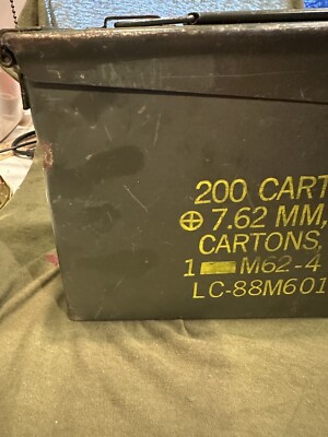 SCF Ammo Box 200 Cartridges 7.62 MM M 13 Cartons M62-4 M80