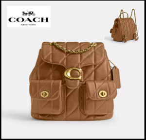 Coach Women's Tabby Backpack With Pillow Quilting Brass/Honey Brown