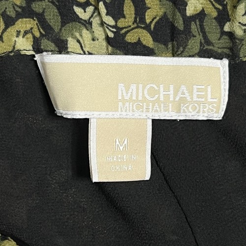 MICHAEL Michael Kors Pants Womens M Green Floral Gaucho Palazzo Crop Wide Leg - Picture 3 of 11