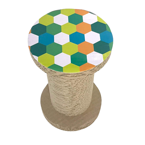 Cat Scratching Post Toy with Bell - 10" Corrugated Cardboard, Eco-Friendly NEW - Picture 2 of 8