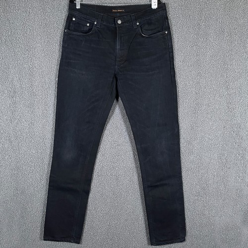 Nudie Lean Dean Slim Tapered Stretch Jeans - Men's Size 36*34 - Black