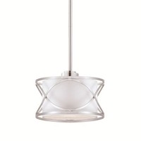 Eurofase Lighting 23071 Brushed Nickel Solo 1 Light Pendant With Stretched on sale Eurofase Lighting 23071 Brushed Nickel Solo 1 Light Pendant With Stretched on sale