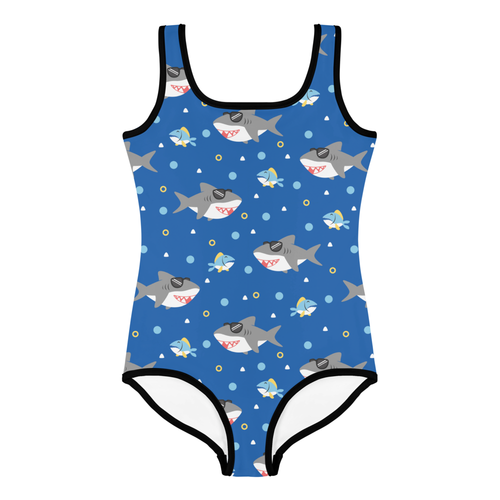Kids Shark Swimsuit #1 - Baby Girl Teens Bathing Suit Sea Life Jaws Ocean Animal - Picture 12 of 18