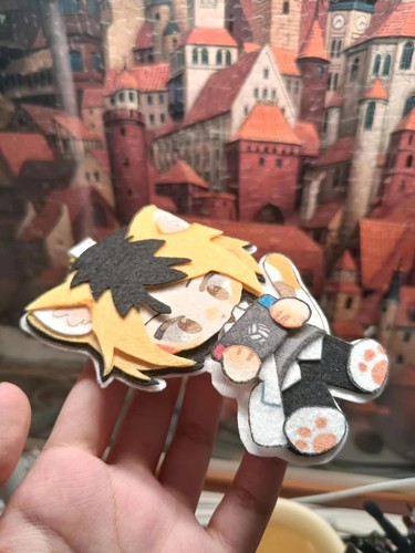 Haikyuu!! Kozume Kenma Bag Pendant Felt Keychain Cloth Hair Felt Keyring Collect - Picture 4 of 9