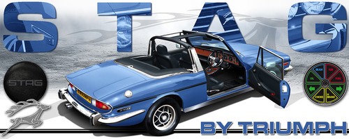 Triumph Stag airbrush art mug showing interior. 12 colours! - 第 18/24 張圖片