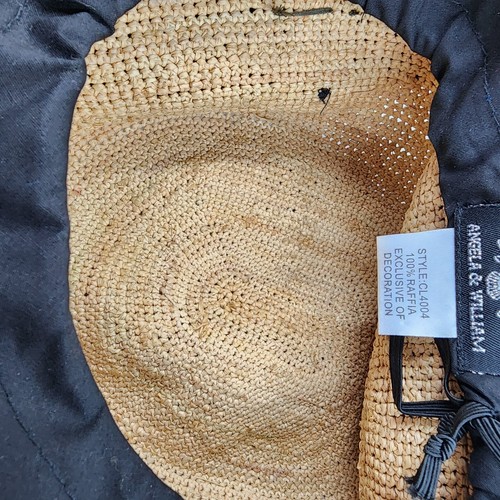 Angela & William Beach Sun Straw Floppy Hat Women's One Size Natural - Picture 15 of 16