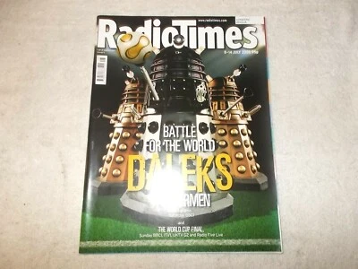 Radio Times Magazine 8th July 2006 Doctor Who Daleks vs Cybermen World Cup - Image 1 of 3