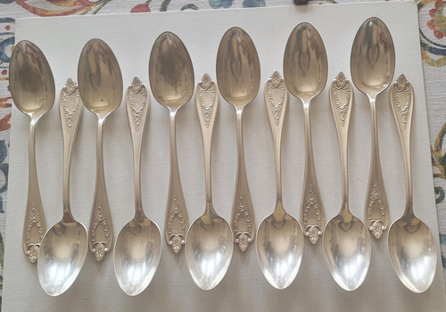 Soup Table Spoon Rogers Bros 1847 Silverplate 1911 Old Colony Lot Of 12 - Picture 1 of 14