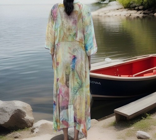 NWTZARA PRINTED MULTICOLORE DRESS LIMITED EDITION WITH LONG SLEEVES - Picture 7 of 7