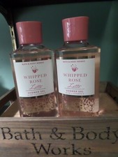 Lot of TWO Bath  Body Works WHIPPED ROSE LATTE Aloe Shower Gels NEW