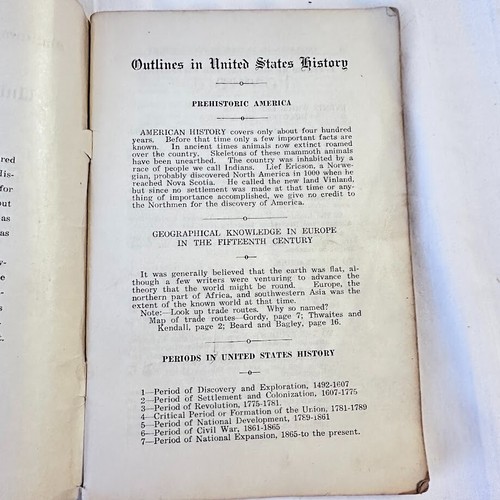 1922 "Outlines in United States History" by W. N. Hower - Foto 5 di 9