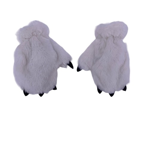 Mitones Blanco Difuso Pata Garras Forrados Unisex Niños Pequeños Deseos Mascotas Invierno - Imagen 3 de 7