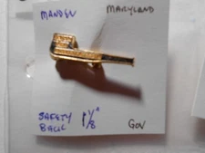 1-1/8" Mandel Maryland Governor metal safety back hatpin type pinback button