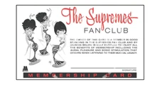 THE SUPREMES FAN CLUB MEMBERSHIP CARD
