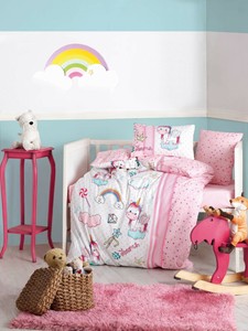 100 Cotton Unicorn Nursery Bedding Baby Duvet Cover Set Toddlers