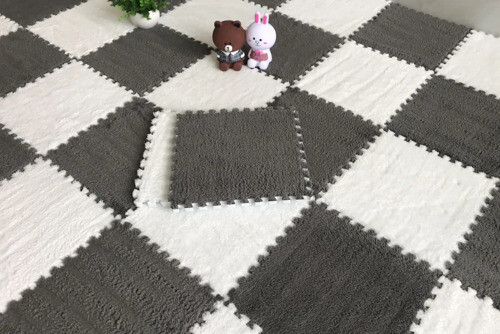 Soft Plush Mat Eva Foam Puzzle Carpet In Children's Room Keep Warm Playmat - Picture 7 of 28