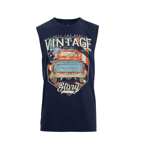 Way to Celebrate Men's 4th of July American Pickup Graphic Muscle Tank - Picture 4 of 8