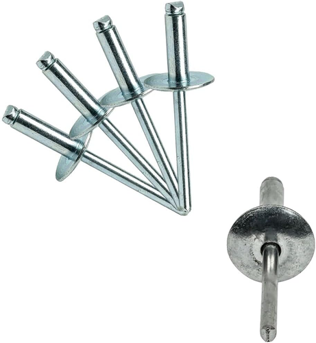 100PCS Large Flange Aluminum Pop Rivets 3/16" X 3/4" Big Head Steel Mandrel Dome - Picture 11 of 12