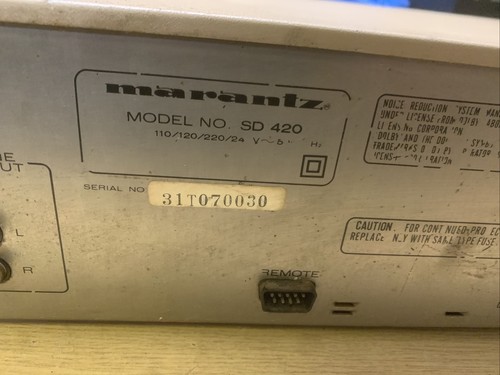 Marantz SD 420 Cassette Deck - Spares Or Repairs - Picture 9 of 13