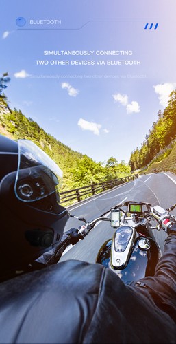 Motorcycle 800M 2 Riders Helmet Intercom Headset Cycling Bluetooth Music Share - Picture 12 of 13