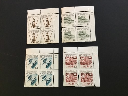 ICOLLECTZONE US Micronesia 5-20 plate block complete set VF NH - Picture 2 of 2