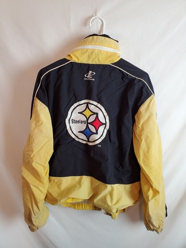 Vintage Logo Athletic Pittsburgh Steelers NFL Windbreaker Jacke mit Kapuze - Bild 2 von 10